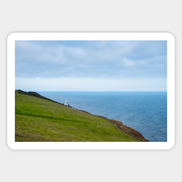 Whitby lighthouse on the Cleveland Way path Sticker by stuartchard